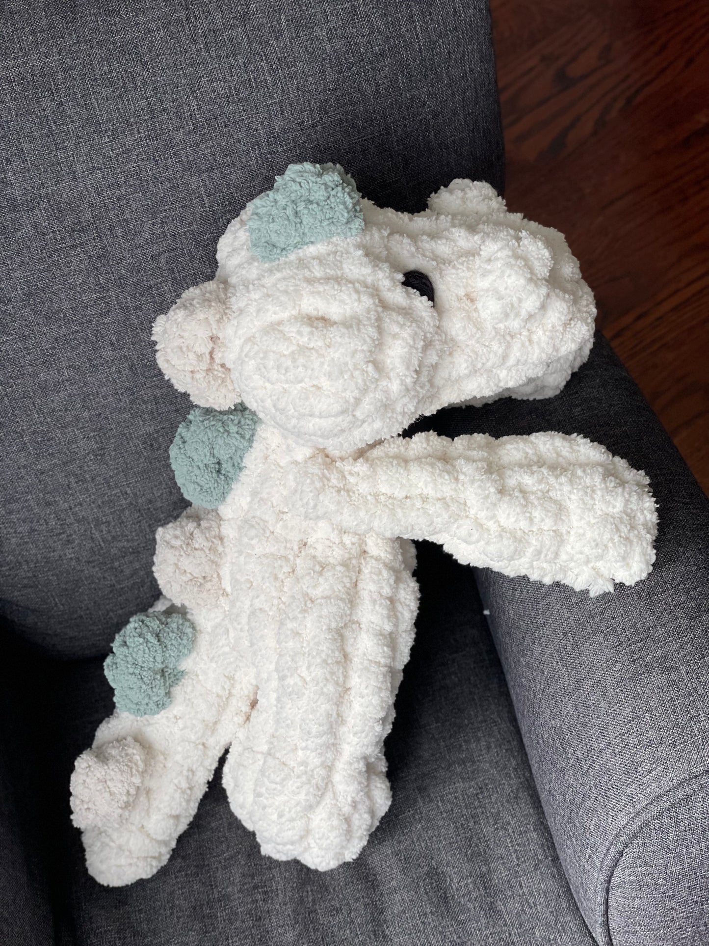 Baby Rexy Dino Snuggler | Plush Dinosaur Toy | Chenille Yarn Dino