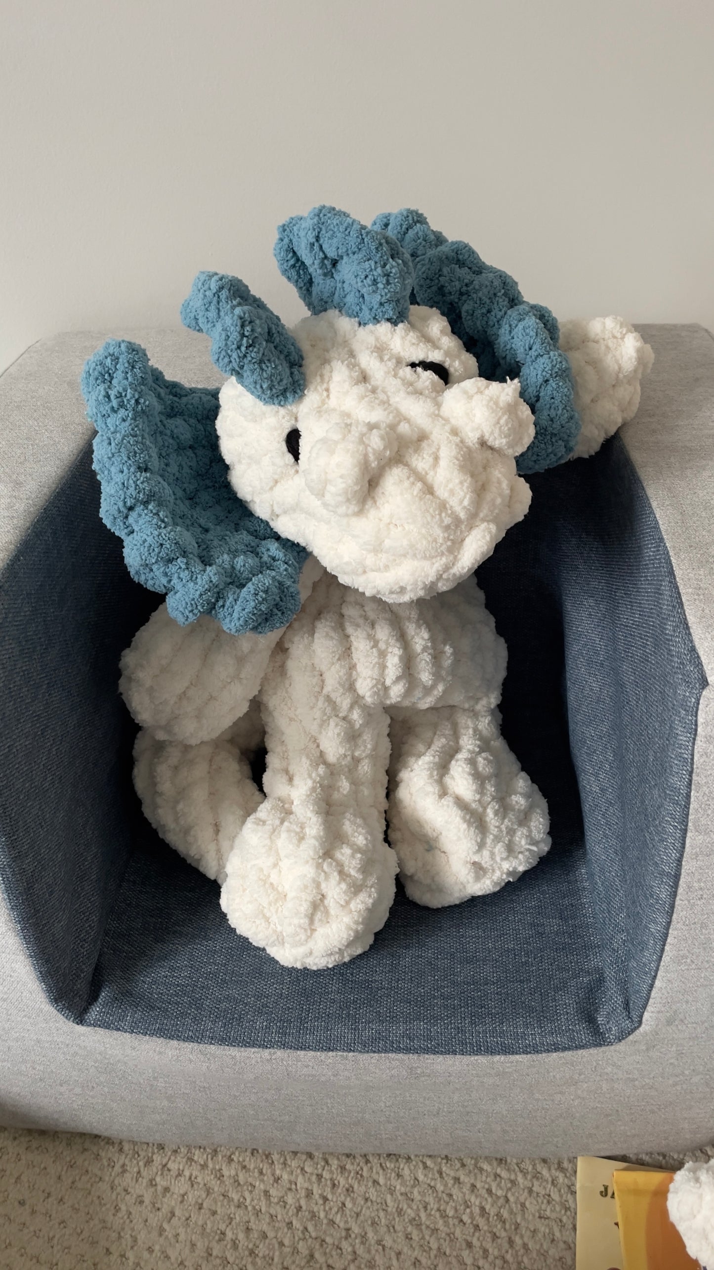 Dilophosaurus Dino Snuggler | Plush Dinosaur Toy | Chenille Yarn Dino