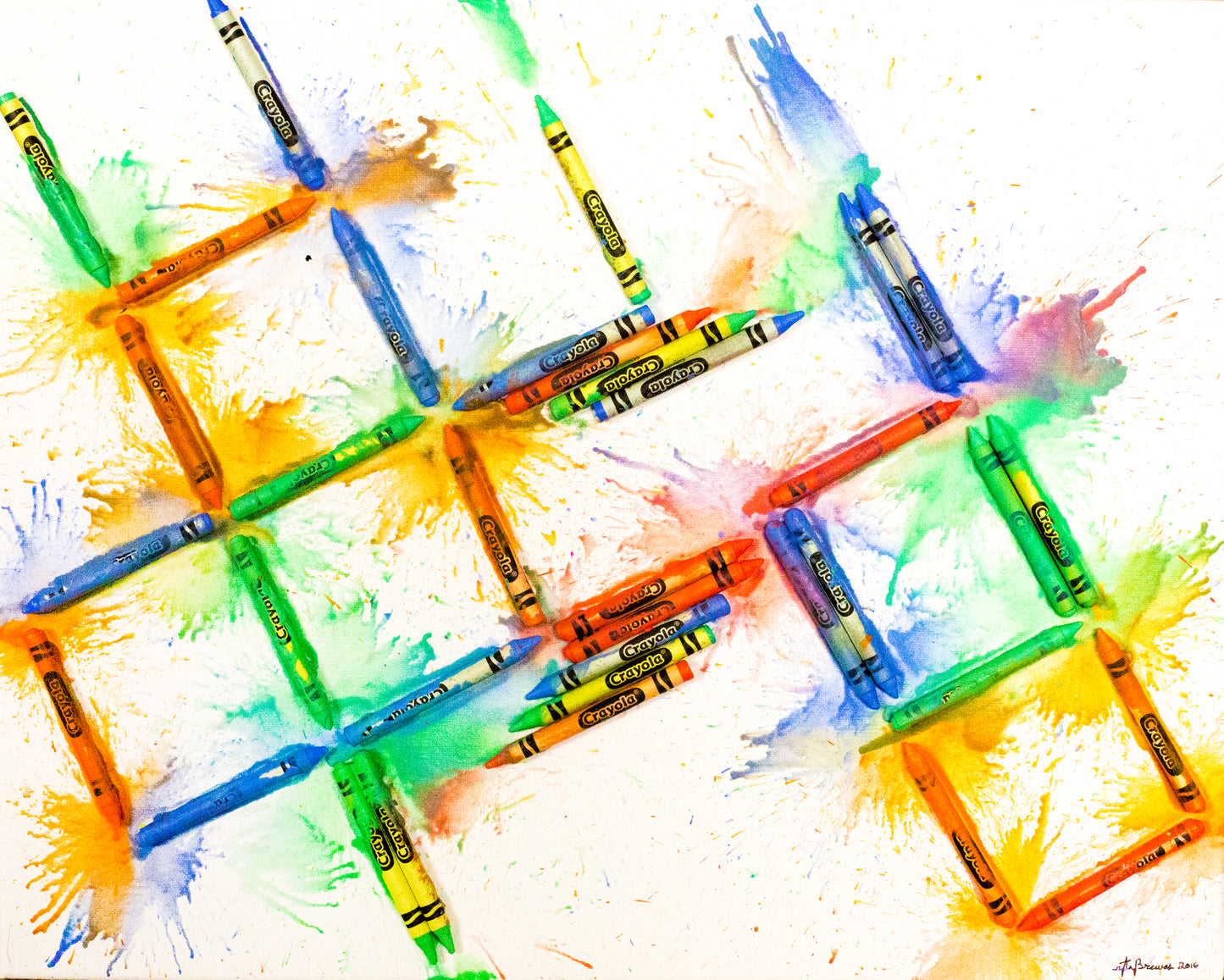 Abstract Crayon Melt Face Mask