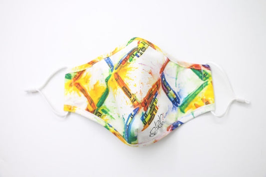 Abstract Crayon Melt Face Mask