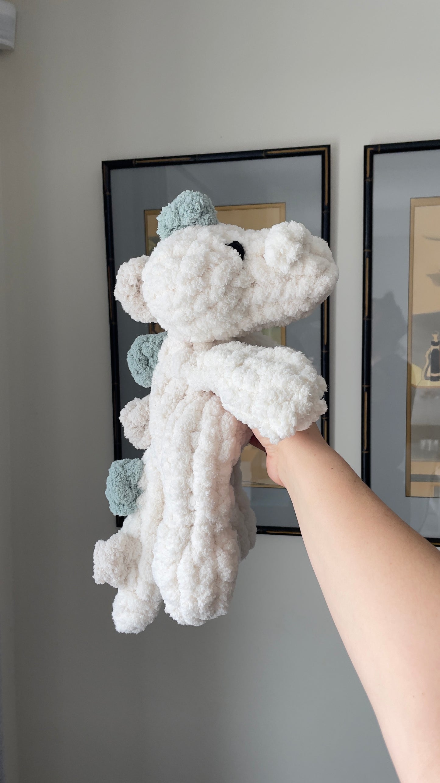 Baby Rexy Dino Snuggler | Plush Dinosaur Toy | Chenille Yarn Dino