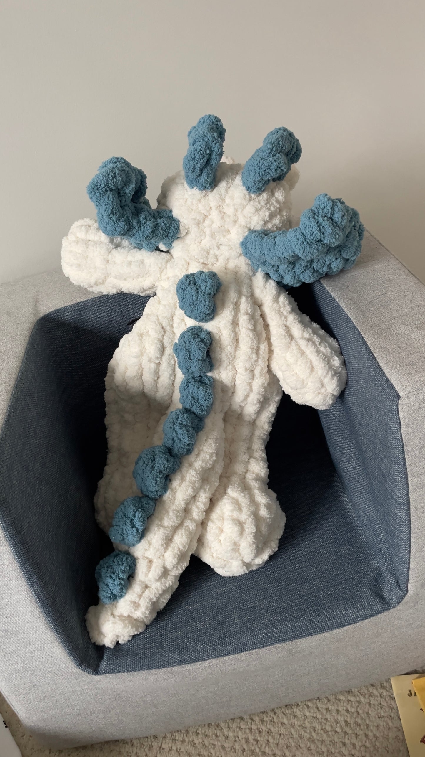 Dilophosaurus Dino Snuggler | Plush Dinosaur Toy | Chenille Yarn Dino