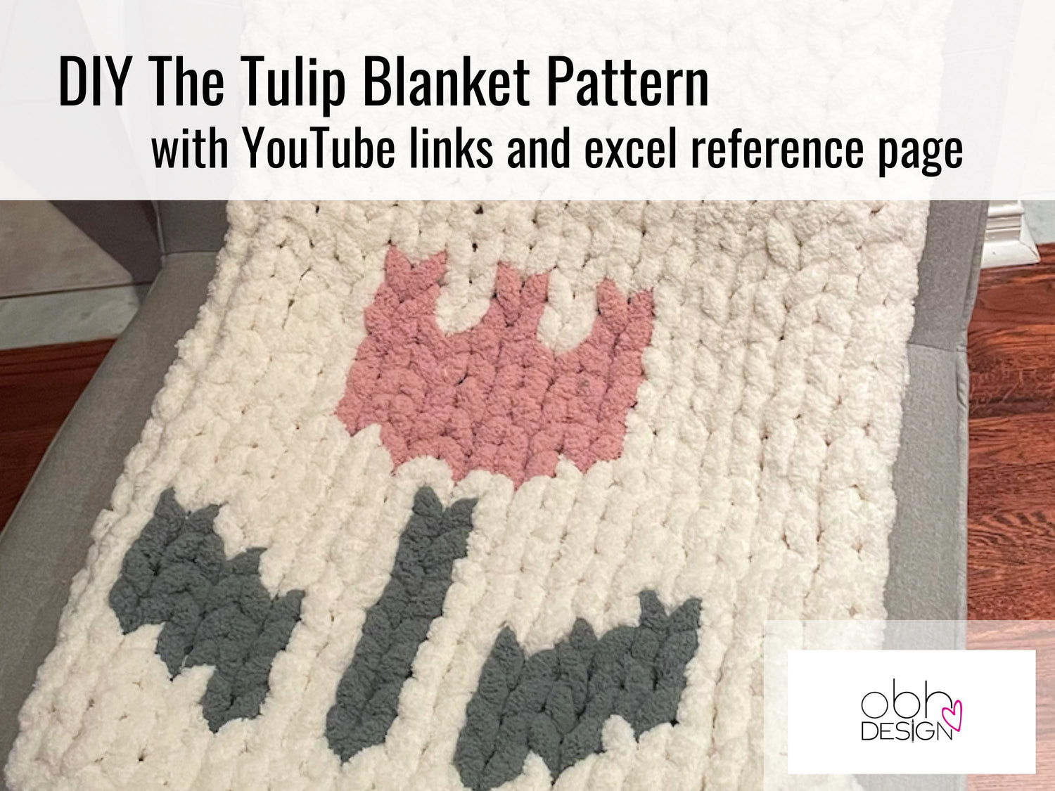 Tulip chunky chenille blanket - detail view
