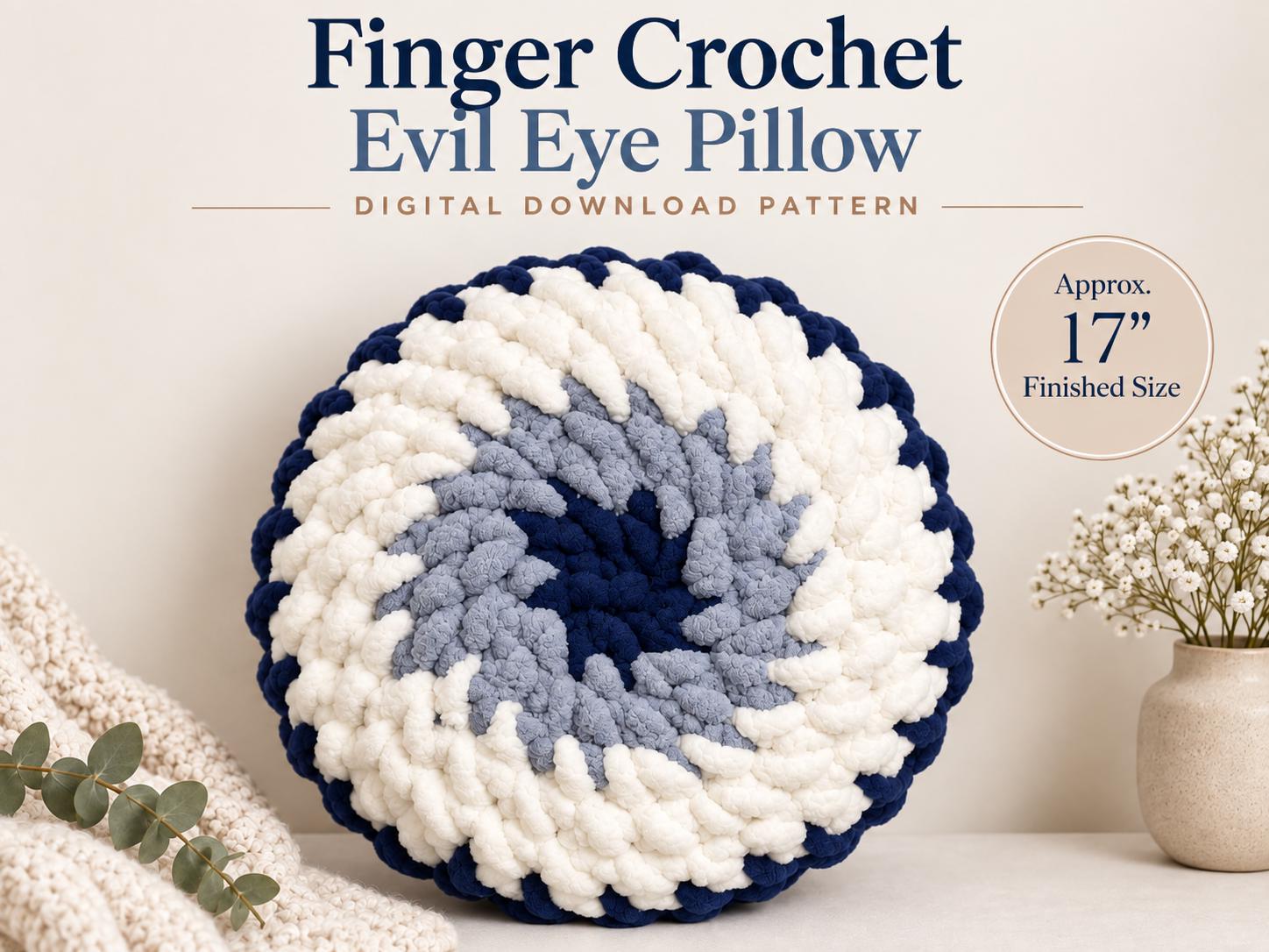Evil eye chunky pillow - additional view