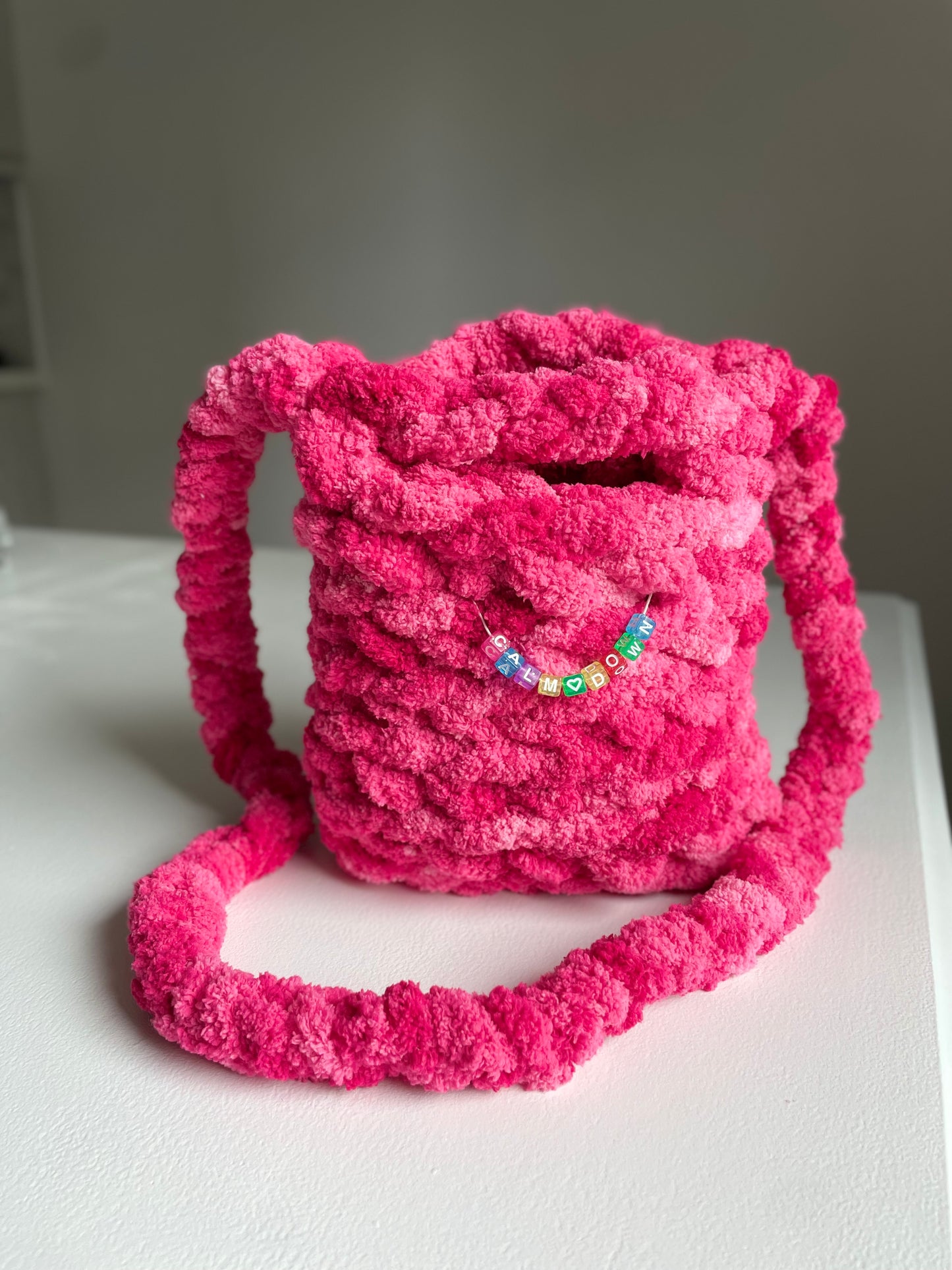 Chunky knit tote crossbody handbag | Friendship Purse | Calm Down