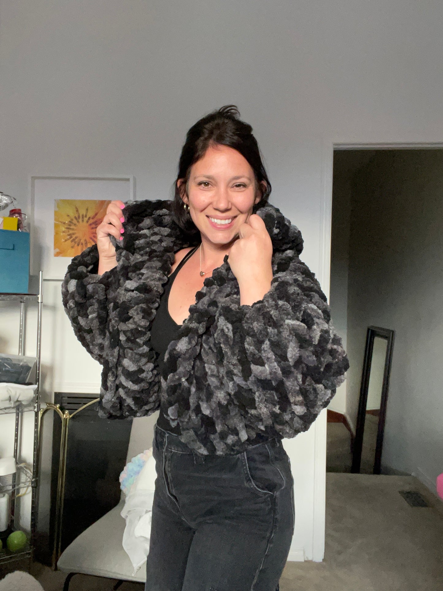 Chunky Knit Hoodie Jacket