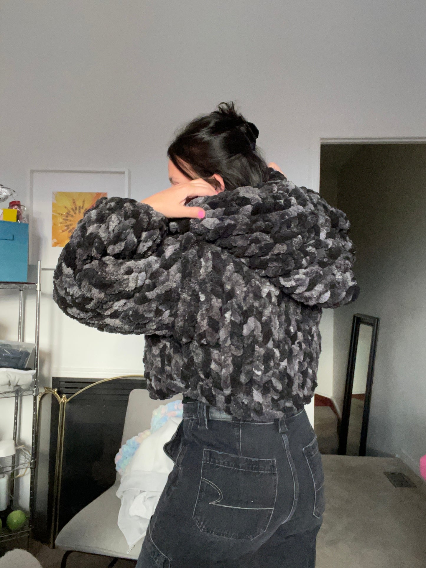 Chunky Knit Hoodie Jacket