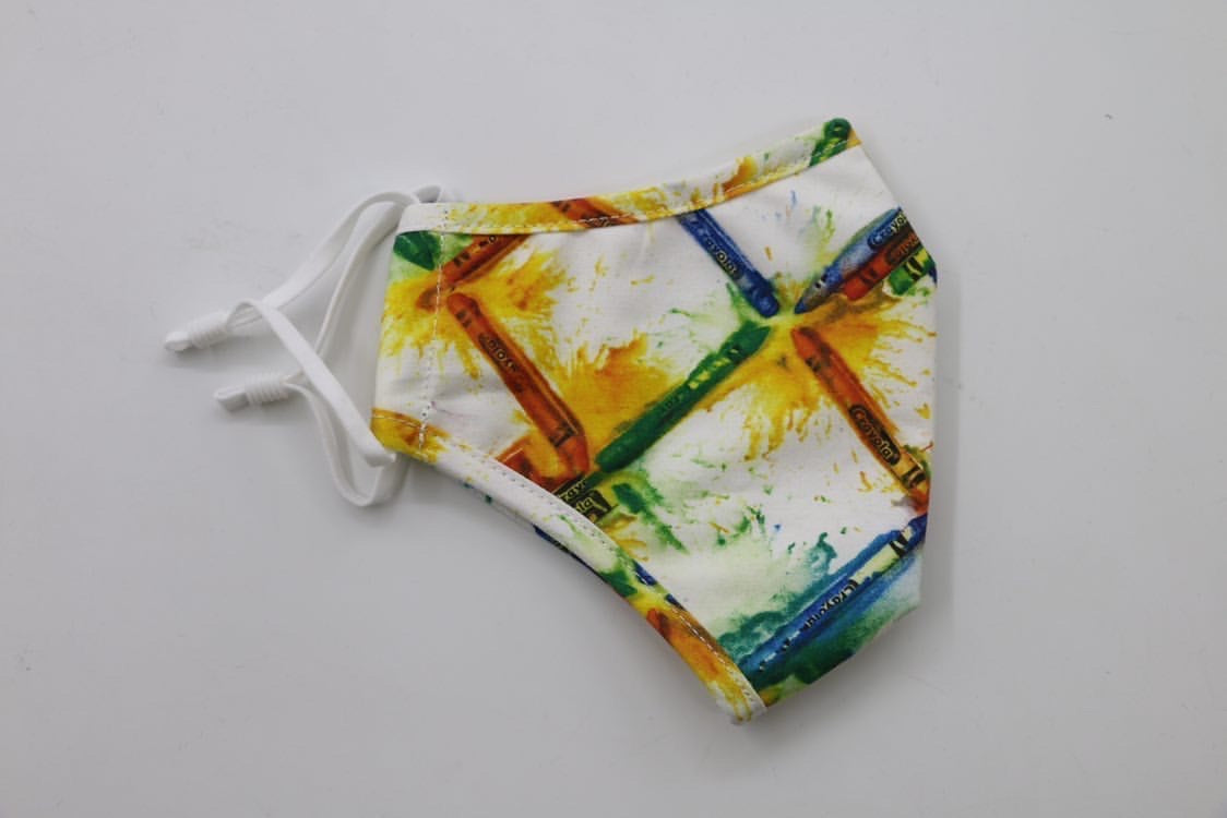 Abstract Crayon Melt Face Mask