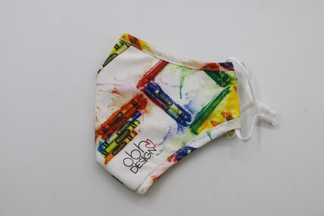 Abstract Crayon Melt Face Mask
