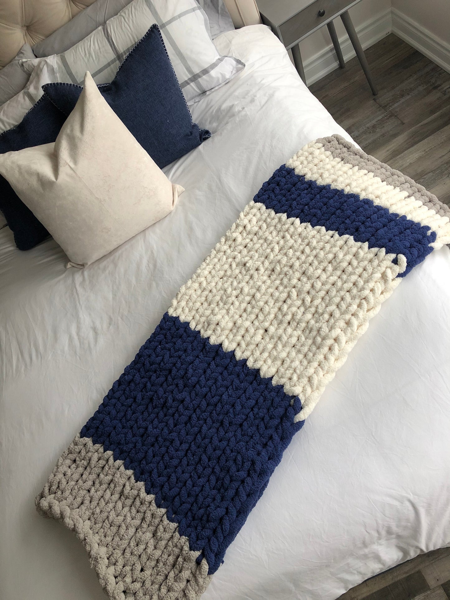Healing Hand, Chunky Knit Blue Angel