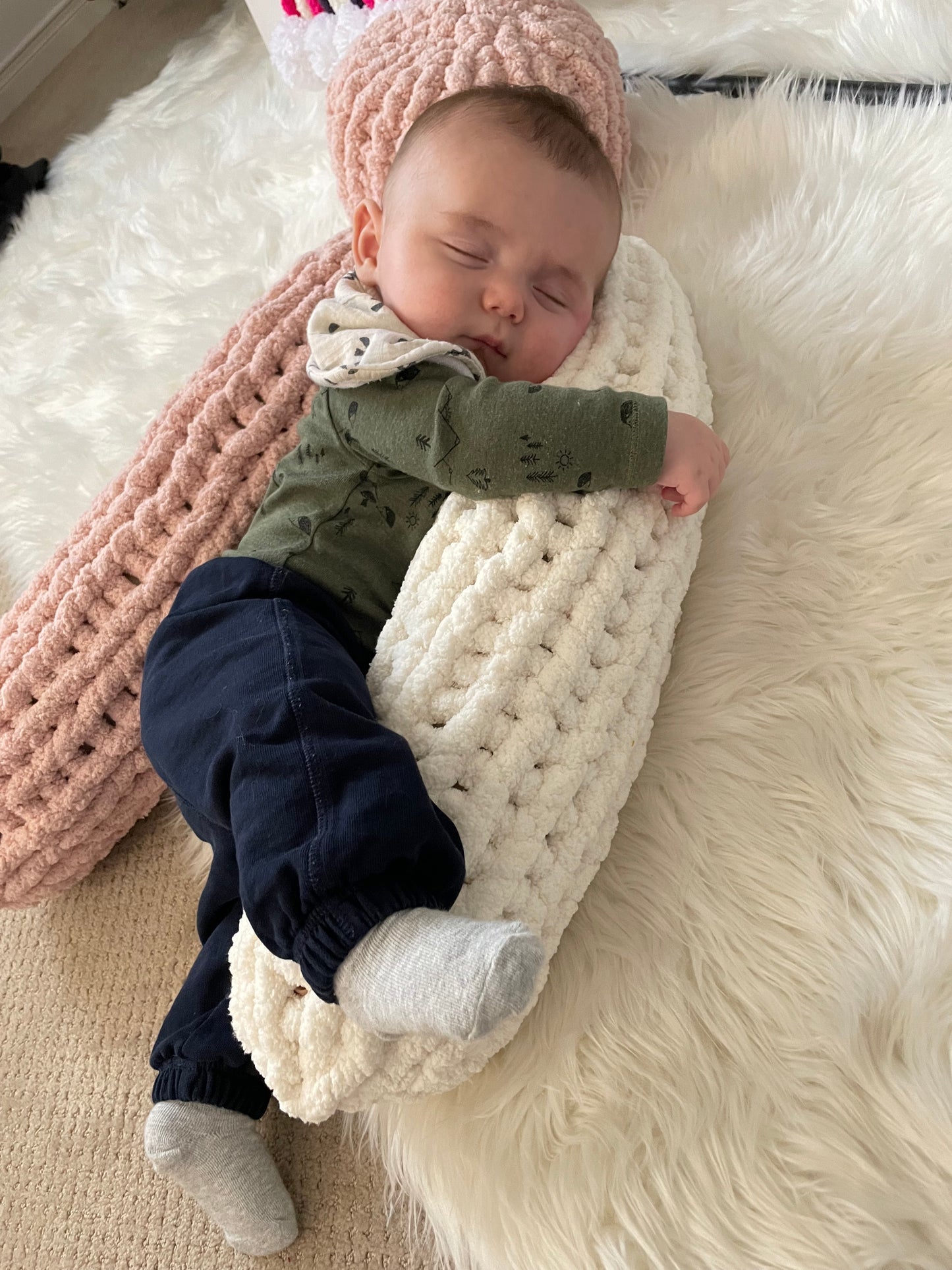 White Bolster Pillow