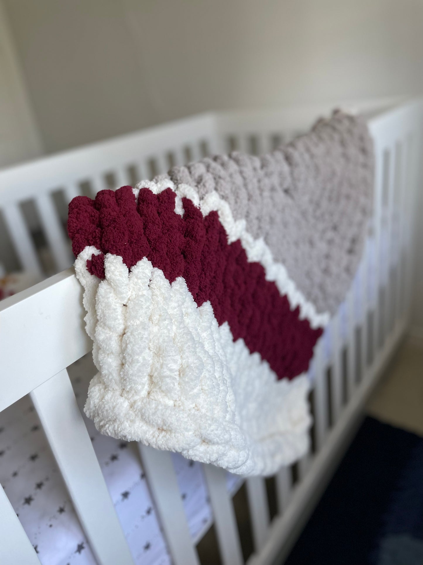 Healing Hand, Chunky Knit Baby Blankets - Sock Monkey