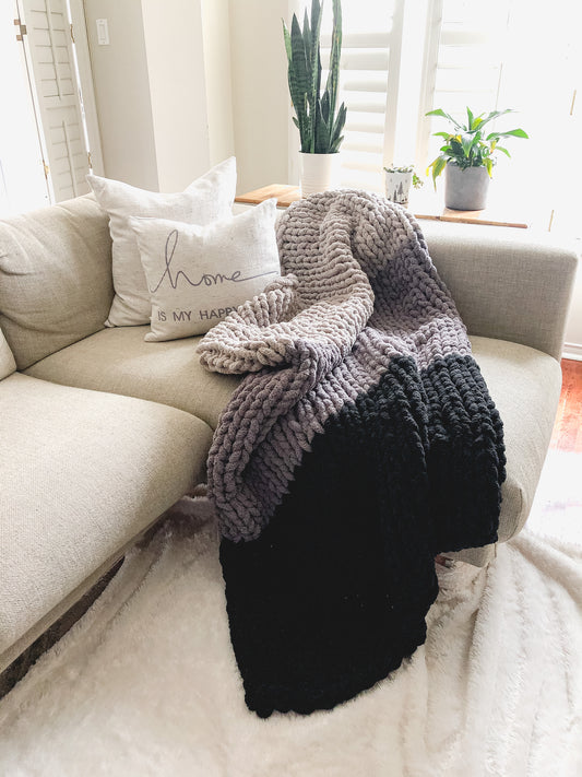Healing Hand, Chunky Knit Monochrome Ombré