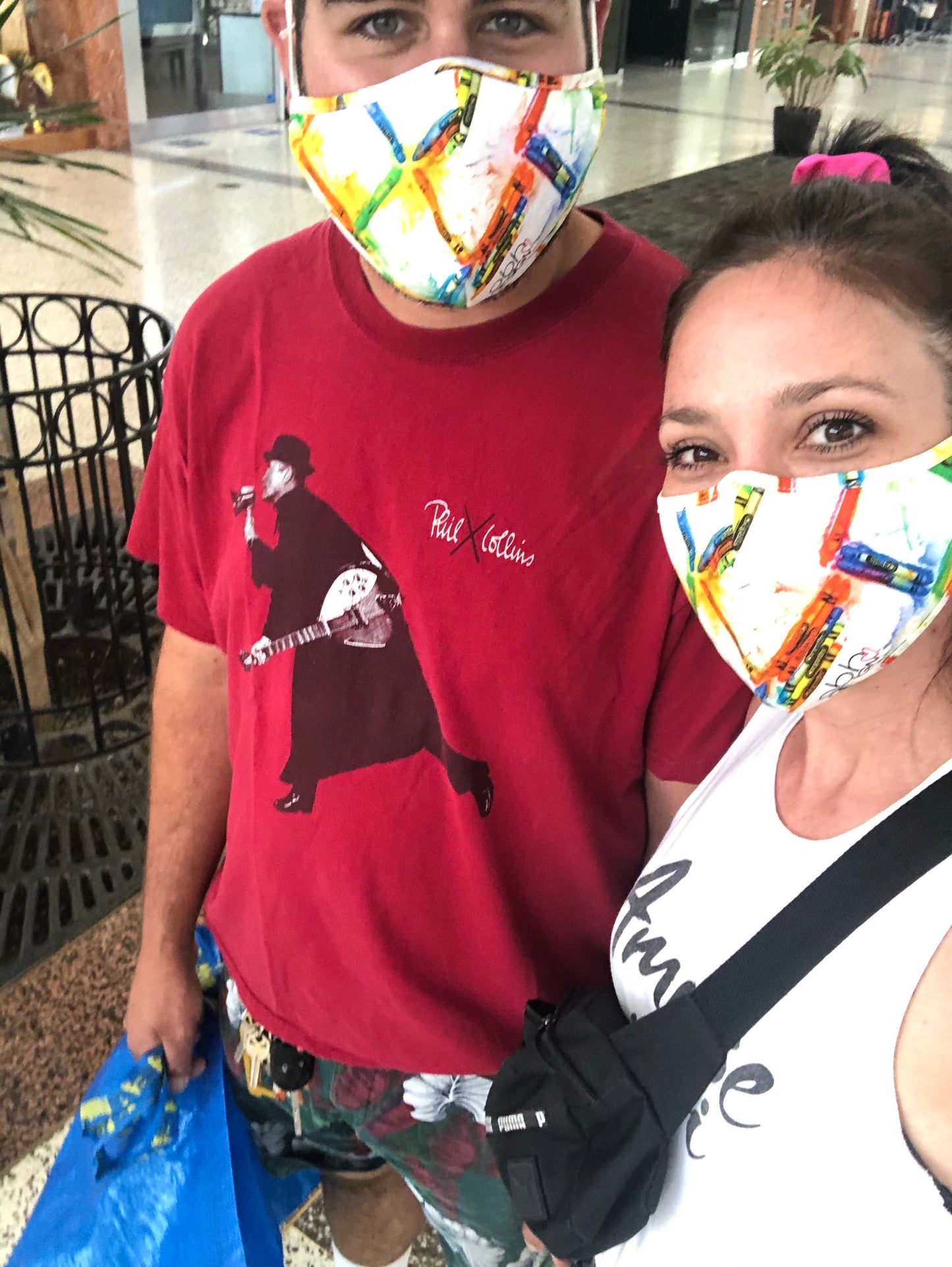 Abstract Crayon Melt Face Mask