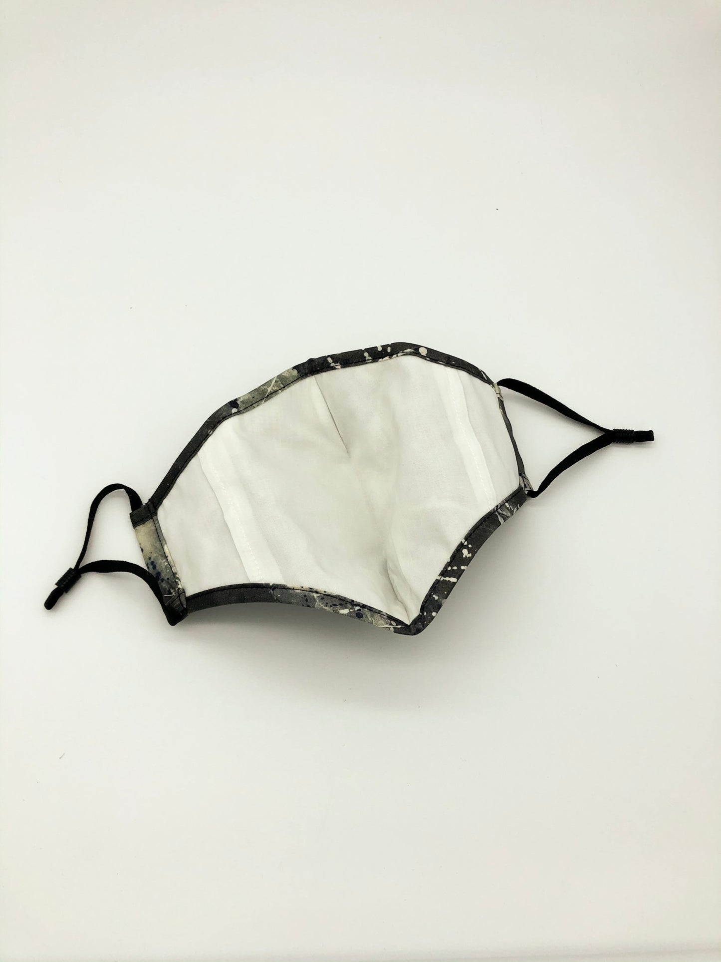 Black Marble Splatter Paint Crayon Melt Face Mask