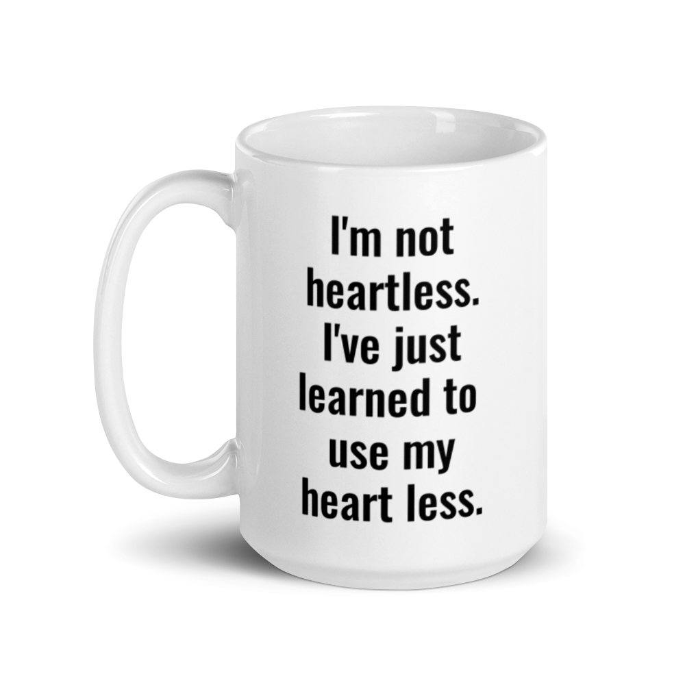 Monochrome Crayon Melt Heart Mug